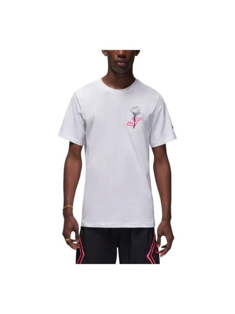 Jordan Air Jordan Tatum Graphic T-shirt Asia Sizing 'White' HF1180-100