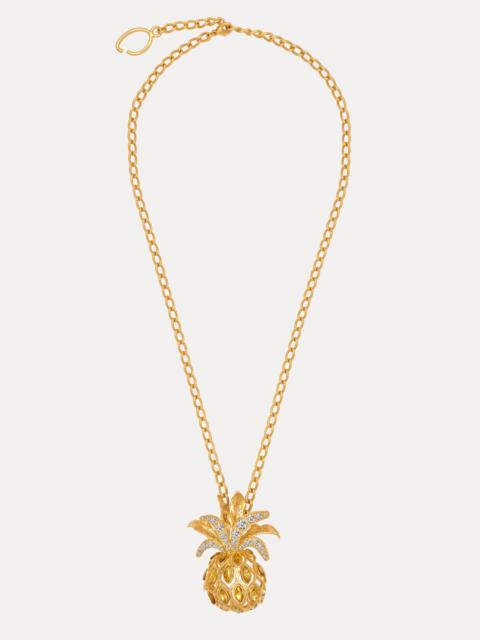 Oscar de la Renta PINEAPPLE PAVÉ PENDANT NECKLACE