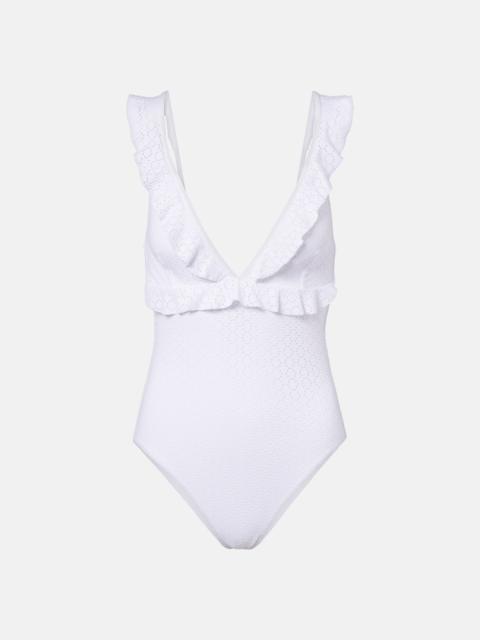 MELISSA ODABASH Los Angeles ruffled swimsuit