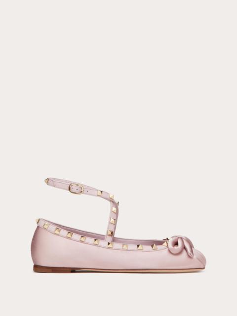 ROCKSTUD SATIN BALLERINA