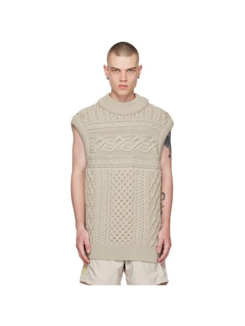 ROBYN LYNCH Gray Oversized Vest