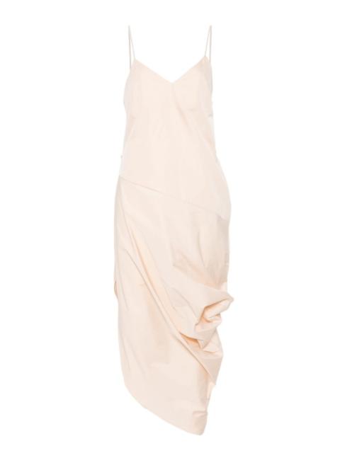 ST. AGNI drape-detail midi dress