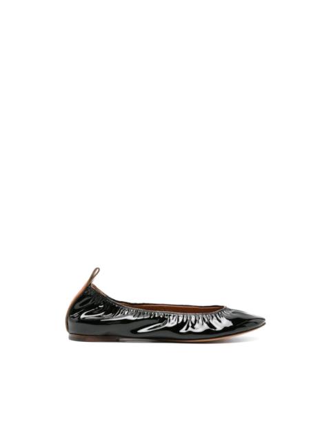 Lanvin patent-leather slip-on ballet flats