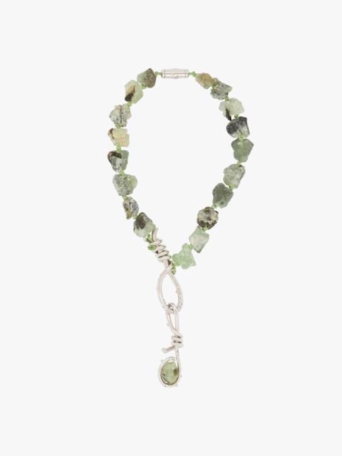 Givenchy TWISTED NECKLACE IN PREHNITE WITH CRYSTALS