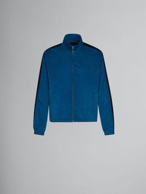 BLUE CORDUROY JACKET WITH SIDE BANDS