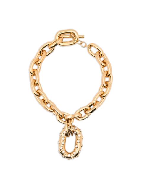 rabanne crystal-embellished chain necklace