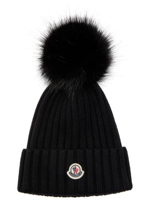 Moncler Moncler Ribbed Wool Bobble hat