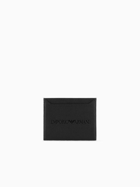 EMPORIO ARMANI Tumbled leather card holder