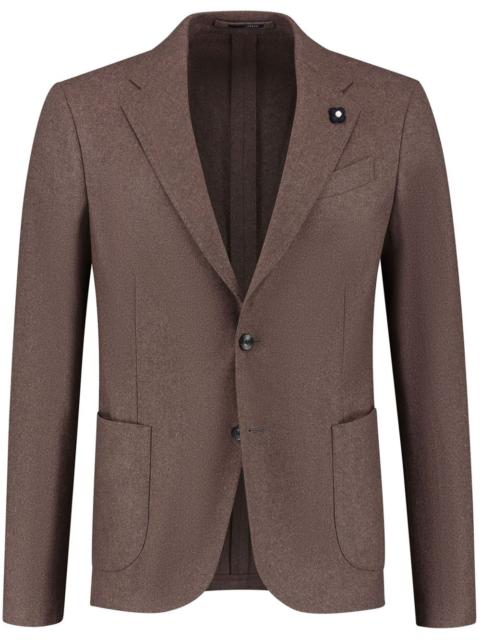 LARDINI brooch-detail single-breasted blazer