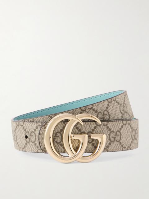 GUCCI Gg Marmont Printed Coated-canvas Belt