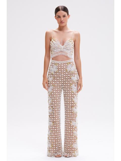 PatBO BUTTERFLY EMBROIDERY PANTS