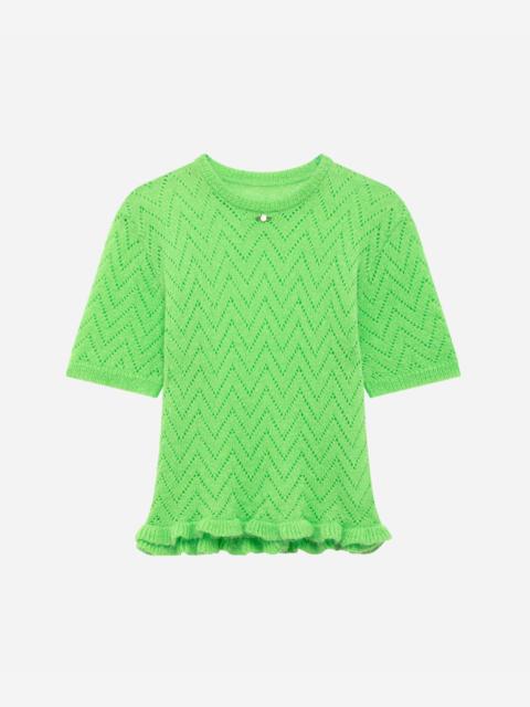 MSGM Sweater in mohair blend with micro ruffles