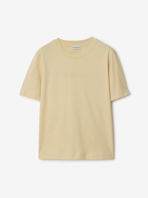 Burberry Burberry Women Cream Cotton T-Shirt | luosophy