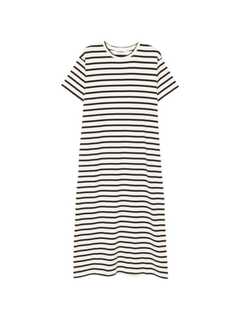 Jil Sander striped short sleeve dress