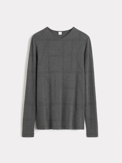 Monogram knit top dark grey melange