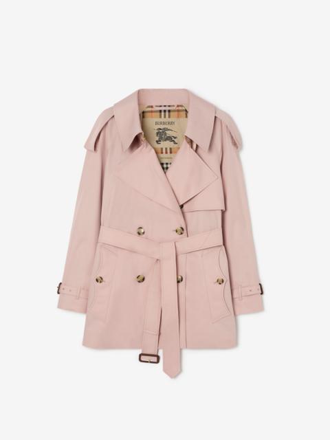 Burberry Short Tropical Gabardine Fitzrovia Trench Coat
