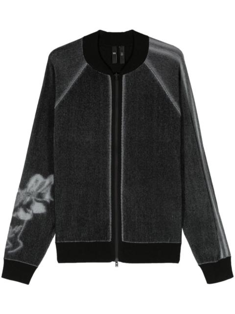 Y-3 GFX ribbed cardigan