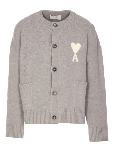 AMI Paris Ami Paris Embroidered Logo Button Cardigan