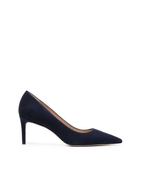 Stuart Weitzman 75mm pointed-toe suede pumps