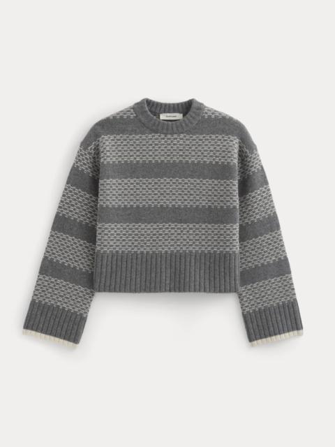 EVERLANE NORDIC CROPPED BOXY CREW IN LUXE MERINO