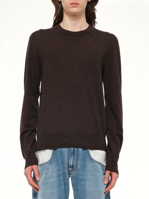 Maison Margiela Gauge 12 Knit Sweater in Dark Brown
