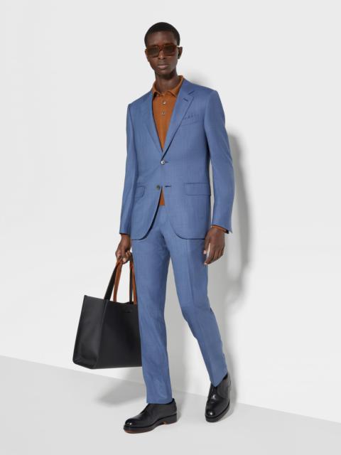 ZEGNA AVIO BLUE CENTOVENTIMILA WOOL SUIT