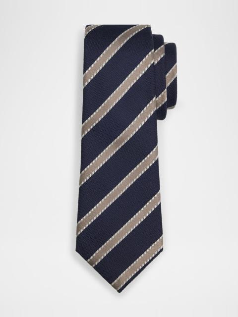 GIORGIO ARMANI Men's Woven Stripe Silk Tie