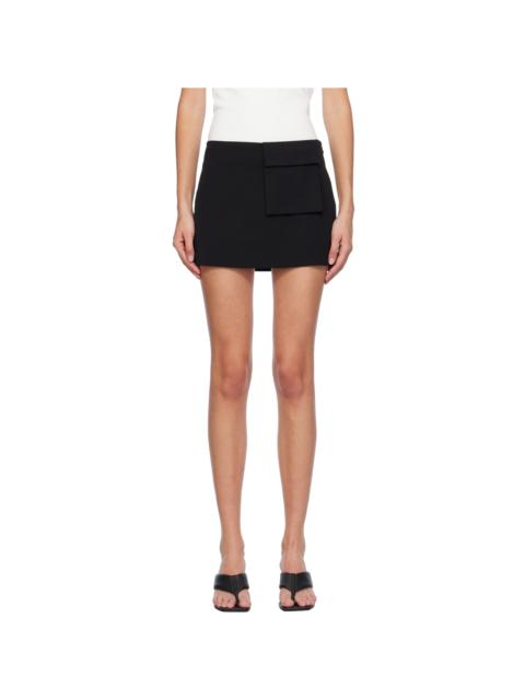 ST. AGNI Black Utilitarian Pocket Miniskirt