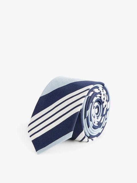 Thom Browne Classic striped silk and cotton-blend tie