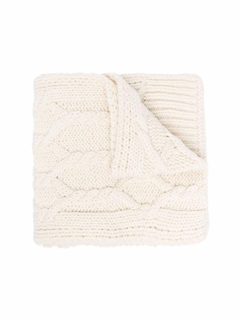 Jil Sander cable-knit wool scarf