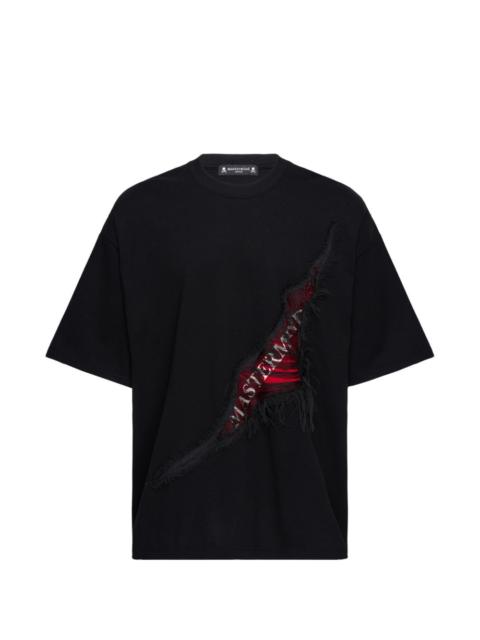 mastermind JAPAN ripped-affect boxy-fit T-shirt