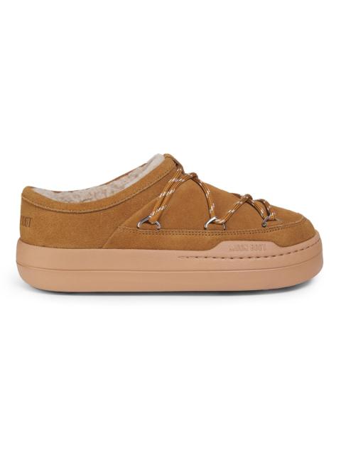 MOON BOOT Women's Park Suede Slippers - Cognac