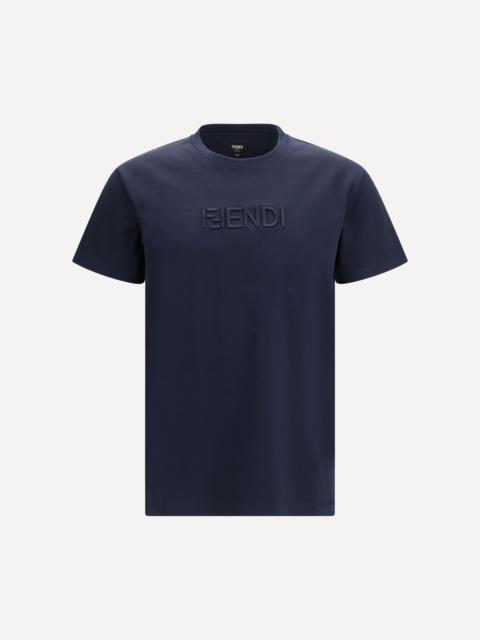 FENDI Cotton T-shirt with embroidered logo