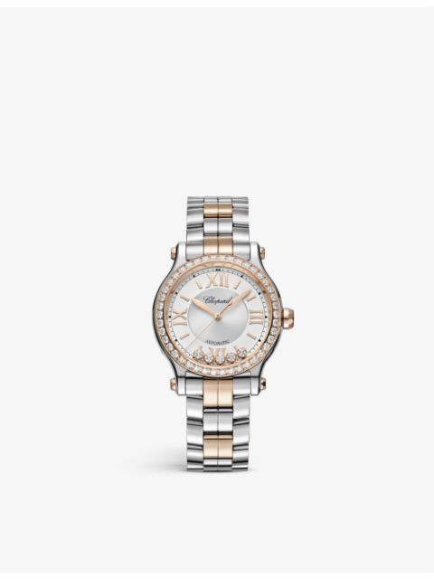 Chopard Happy Sport 278608-6004 18ct rose-gold, stainless steel and diamond automatic watch