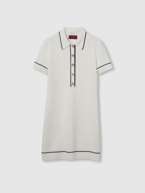 GUCCI Fine wool polo dress
