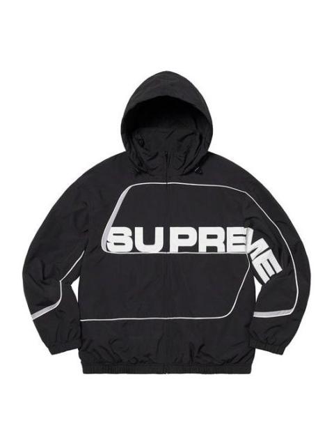 Supreme S Paneled Track Jacket 'Black Whtie' SUP-FW21-115