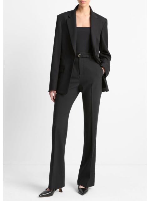 Vince Belted High-Waist Slim Flare Trouser