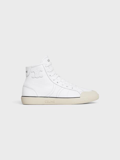 CELINE AS-02 MID LOW LACE-UP CELINE ALAN SNEAKERS WITH TRIOMPHE PATCH in CALFSKIN