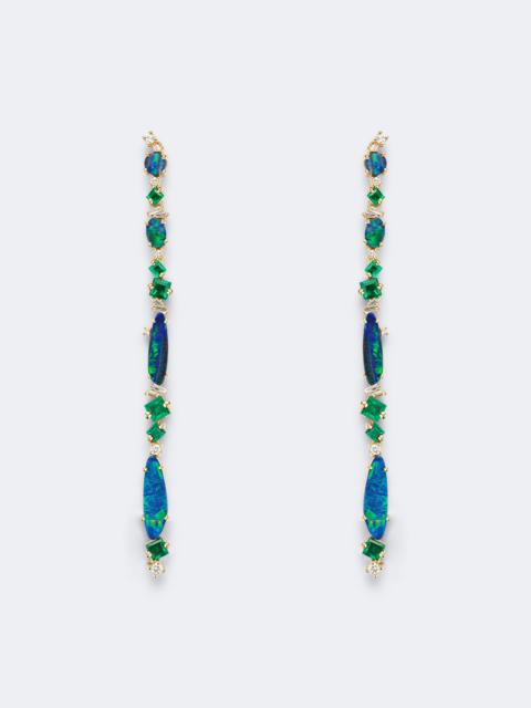 SUZANNE KALAN 18kt gold drop earrings with gemstones