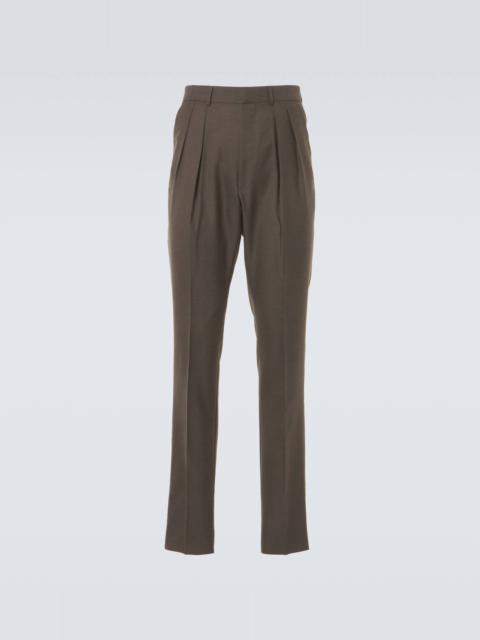 Atticus mohair, wool, and silk tapered pants