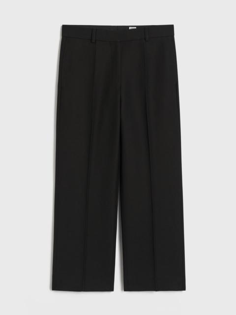 Straight cropped trousers black