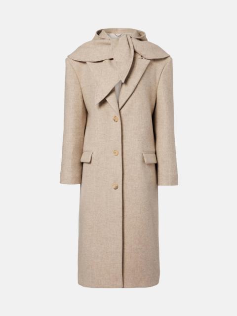 MAGDA BUTRYM Hooded wool and silk coat
