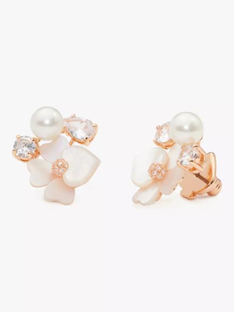kate spade Precious Pansy Cluster Studs