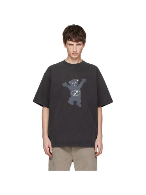 We11done Gray Teddy Logo T-shirt