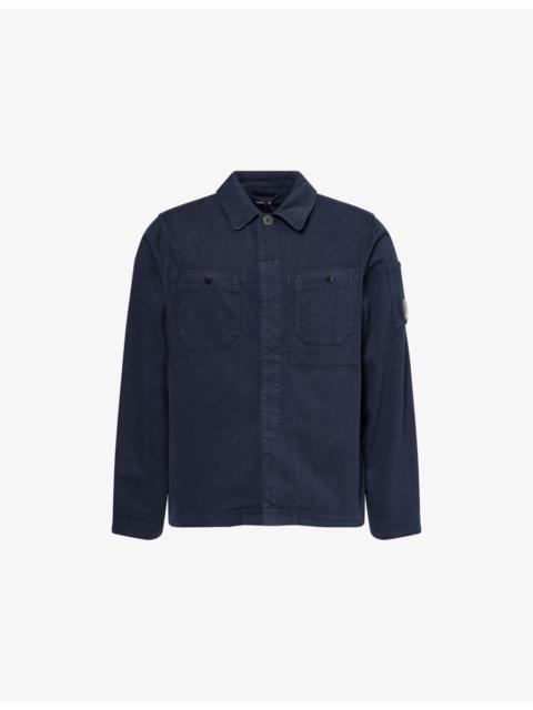 C.P. Company Brand-Patch Patch-Pocket Cotton Blend Overshirt