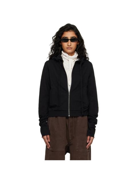 entire studios Black Lightweight Cropped Zip Up Hoodie