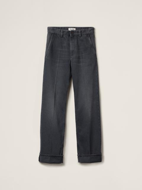 Miu Miu Washed drill pants