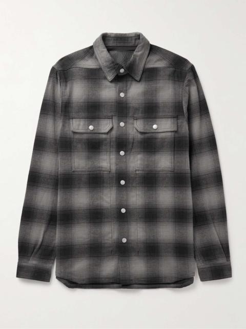 Checked Cotton-Flannel Overshirt