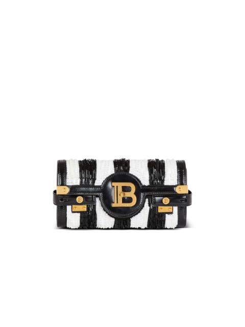 Balmain B-Buzz Pouch 23 with embroidered stripes