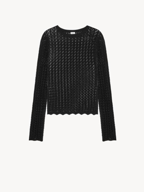 SAINT LAURENT TOP IN POINTELLE KNIT